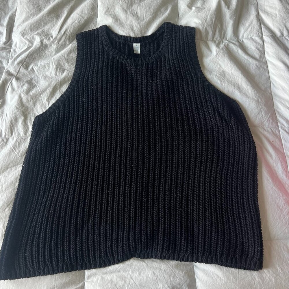 Old Navy Knit Sweater Vest Black XL - Never Worn - Picture 1 of 4